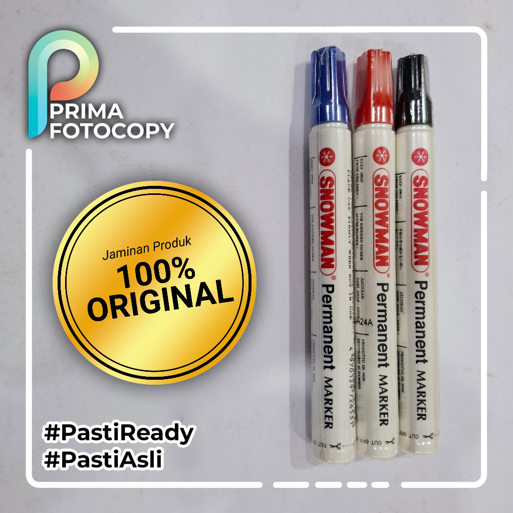 

Permanent Marker Spidol Permanen SnowmanSepidol tidak bisa dihapus Merah Biru Hitam