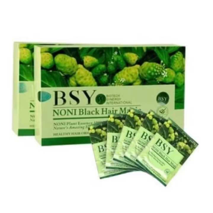 PERBOX BSY NONI Shampo Penghitam Rambut Alami Black Hair Magic Asli / bsy noni magic black hair sham