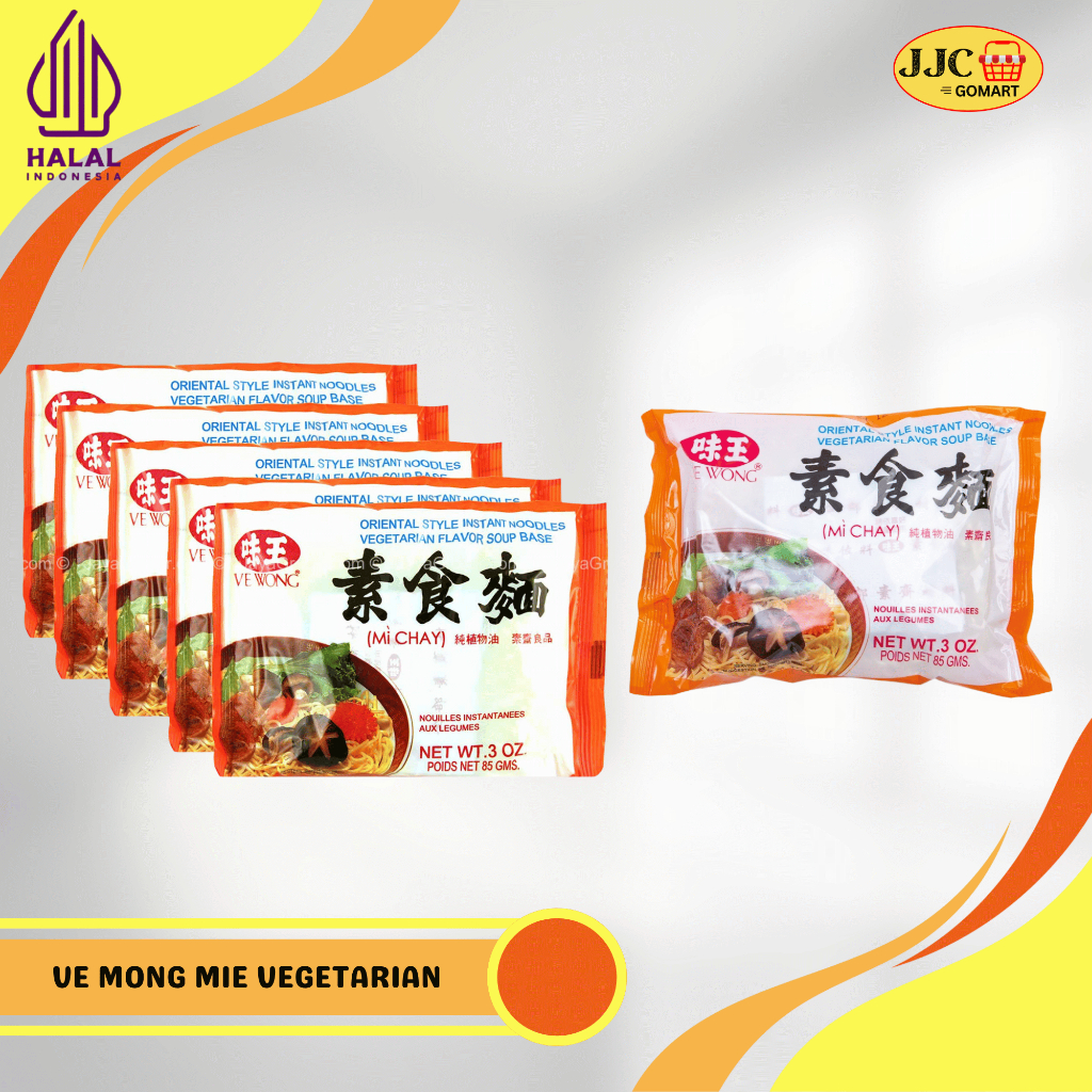 

Vegetarian Noodles Ve Wong Mi Chay 85gr / Rasa Enak