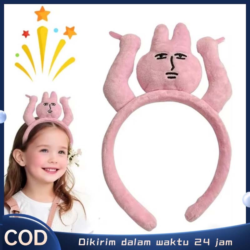 Bando Boneka Lucu Bando Boneka Jepit Rambut Bando Pink Bando Boneka Pegang Rambut
