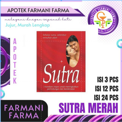 Kondom Sutra Merah / Kondom Sutra Klasik/ isi 24 pcs