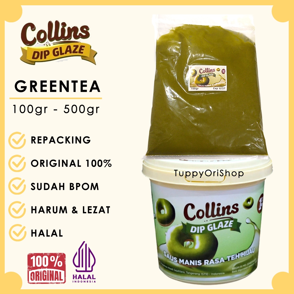 

COLLINS DIP GLAZE Rasa GreenTea Original Harum Lezat | Selai untuk Roti, Donat dan aneka Makanan