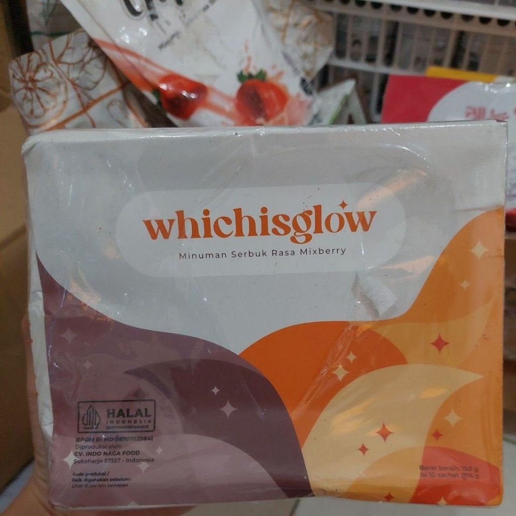 

WHICHISGLOW MINUMAN SERBUK RASA MIXBERRY ISI 10 SACHET