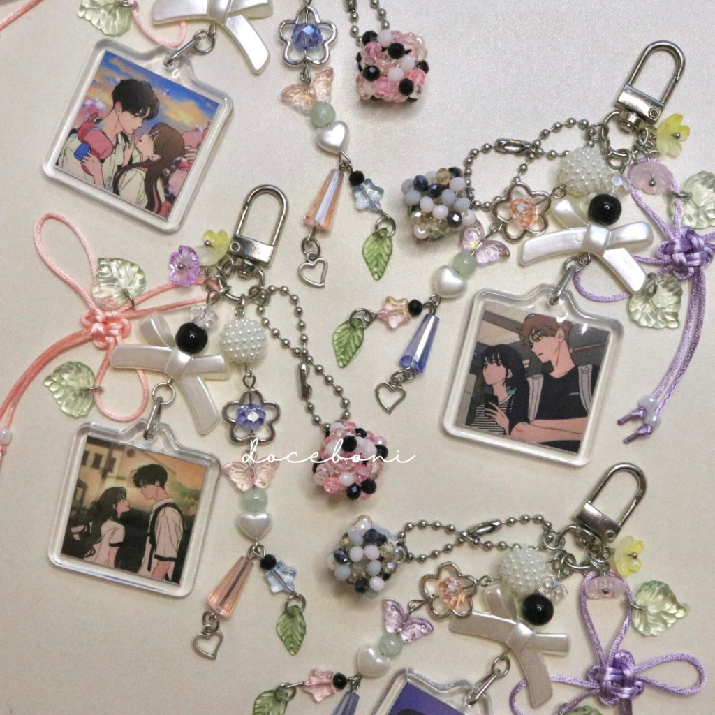 our secret alliance keychain | jaeha sei jimin yueun keychain | manhwa keychain | webtoon | beaded k