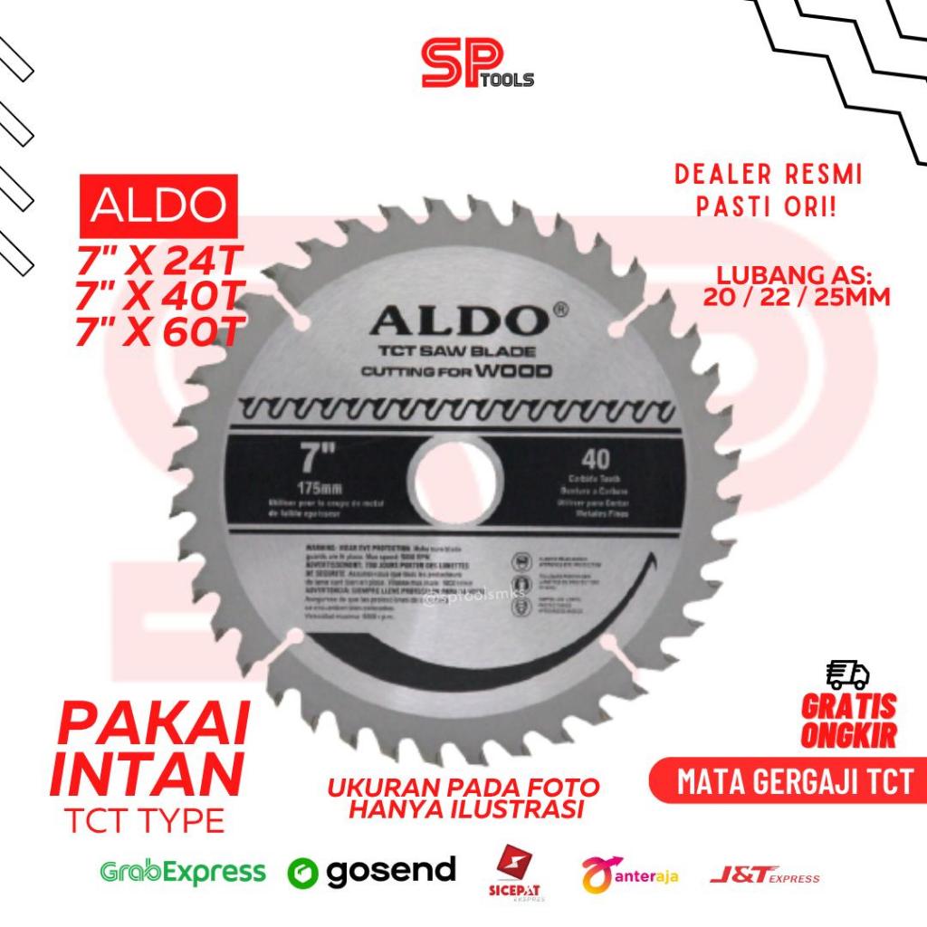 MATA GERGAJI SOMEL POTONG BELAH KAYU / CIRCULAR SAW BLADE TCT INTAN 7" x 24T / 40T / 60T / 7 INCH X 