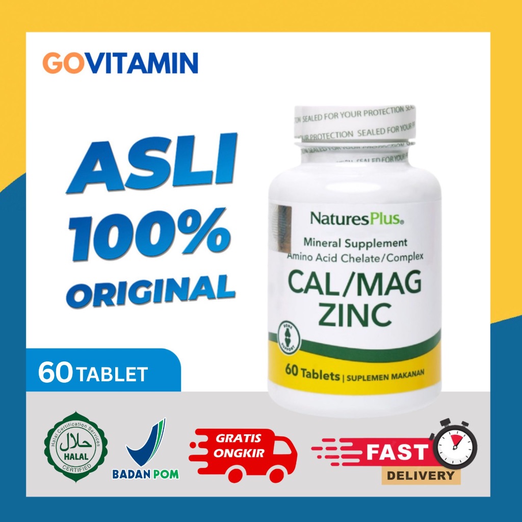 Natures Plus Cal Mag Zinc (60 Tablet) - calmagzinc calcium magnesium