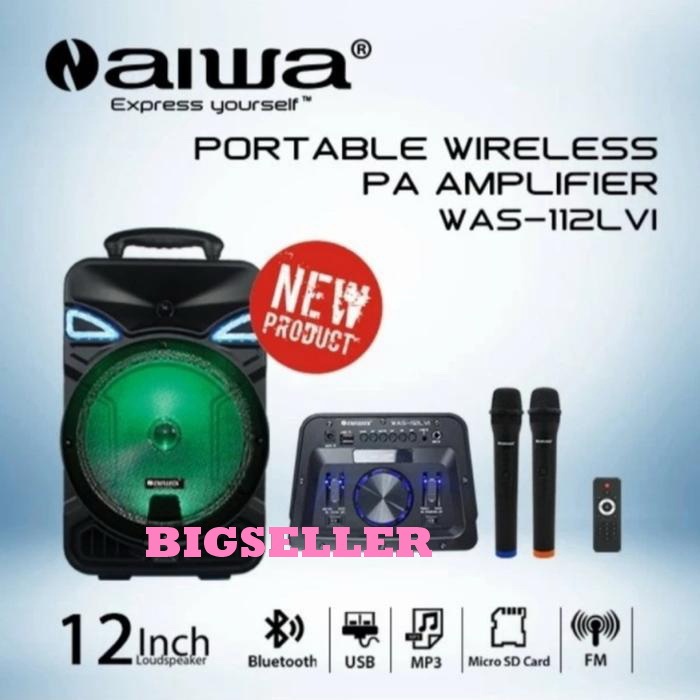 SPEAKER PORTABLE AIWA WAS-112LVI BLUETOOH USB SPEAKER Aiwa 112lvi