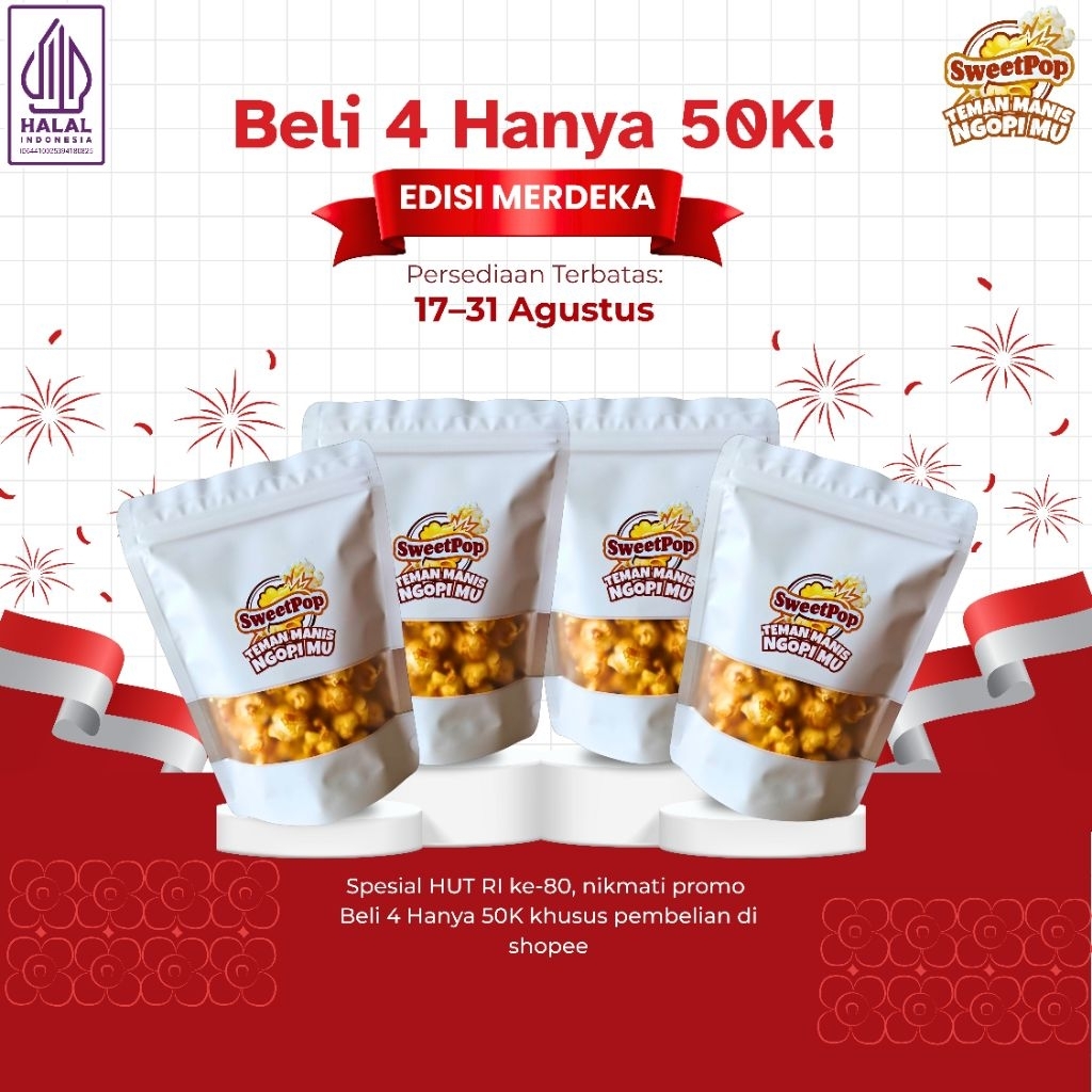 

SweetPop 500 ML Promo Merdeka, beli 4 Hanya 50k