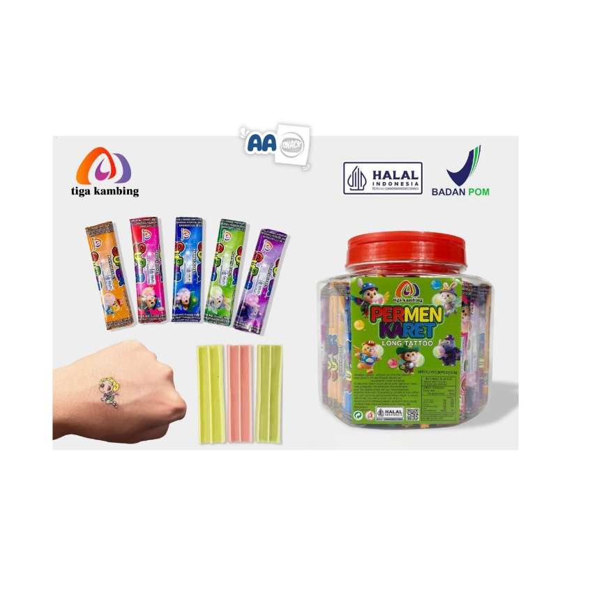 

3D PERMEN KARET LONG TATO ISI 50