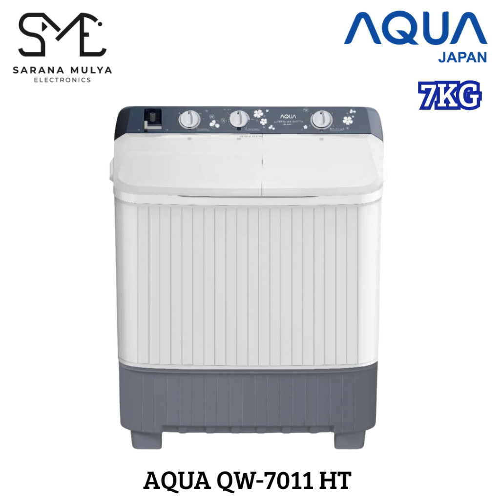 MESIN CUCI 2 TABUNG AQUA / Mesin Cuci AQUA QW-8011HT