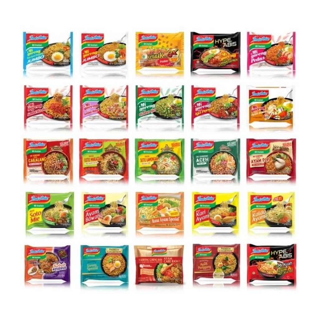 

MIE INSTAN INDOMIE SEMUA VARIAN 1 BUNGKUS