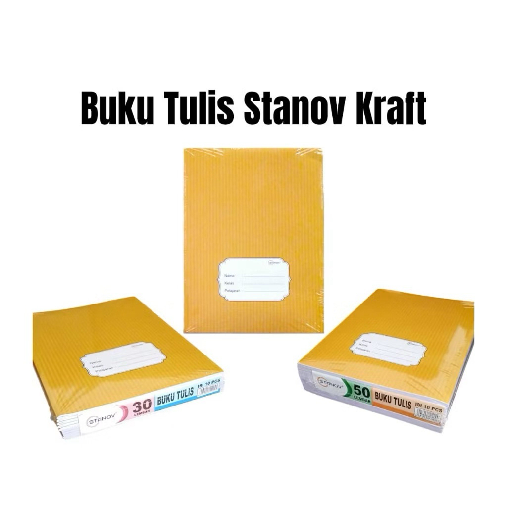 

TERMURAH!! BUKU TULIS PENDEK STANOV KRAFT ISI 30 LEMBAR (1 PACK ISI 10 BUKU)