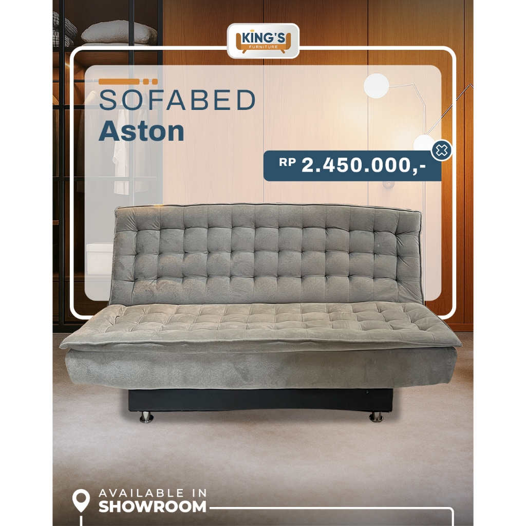 KINGS FURNITURE PONTIANAK SOFABED ASTON- SOFABED MODERN- SOFABED 3IN1- SOFABED AESTHETIC