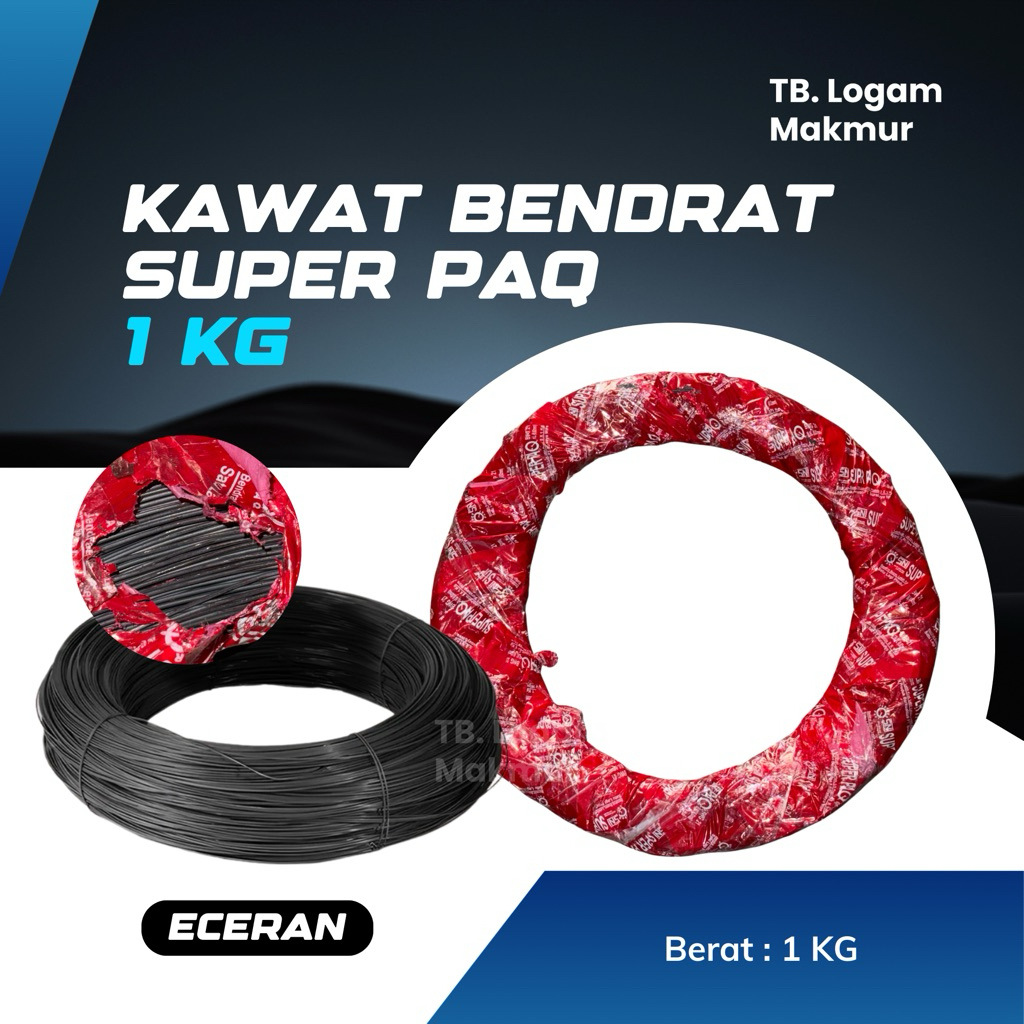 ECERAN SUPER PAQ Kawat Bendrat Besi Beton Ikat 1 KG - 1 rol
