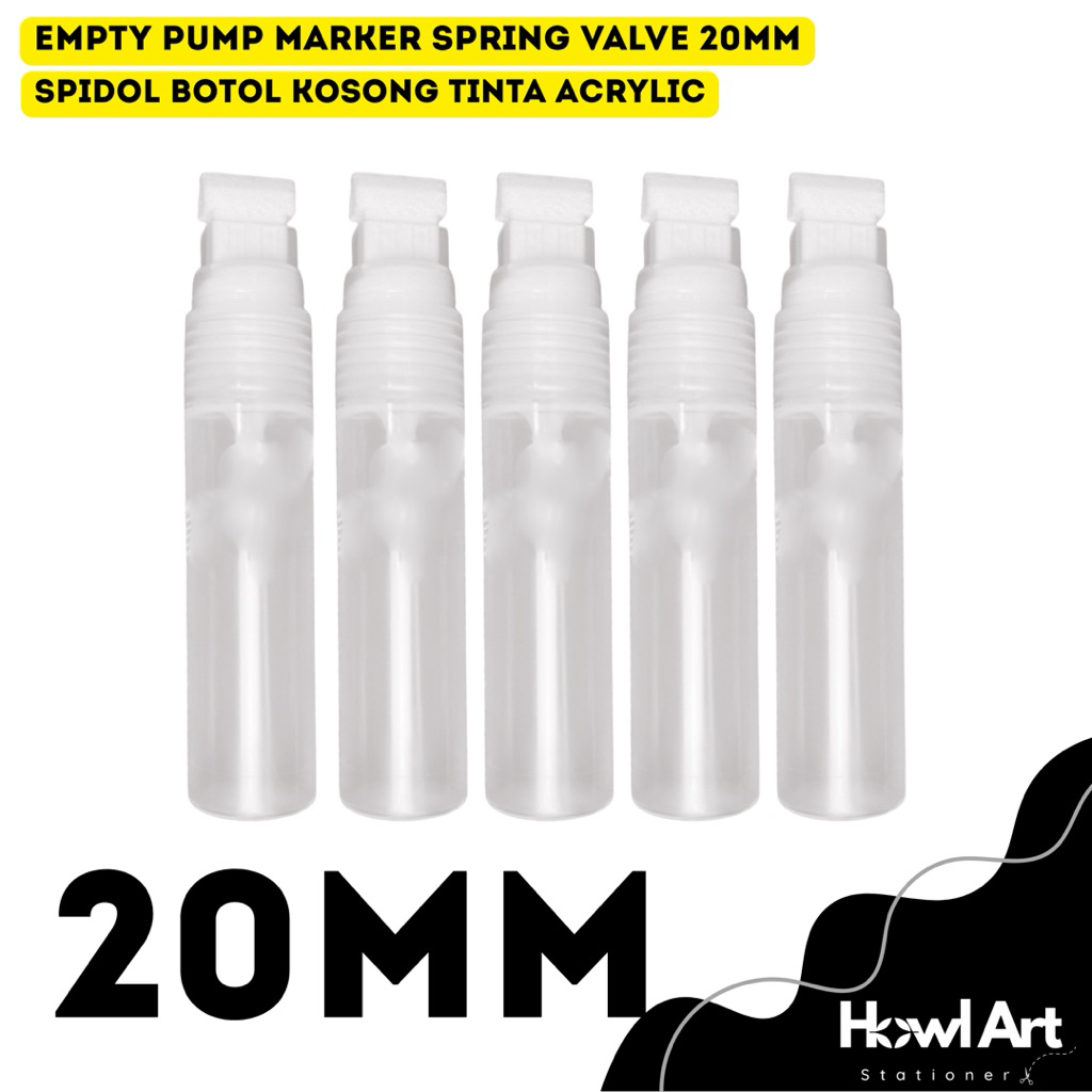 

Spidol Kosong 20mm Empty Pump Marker Spring Valve 40ml
