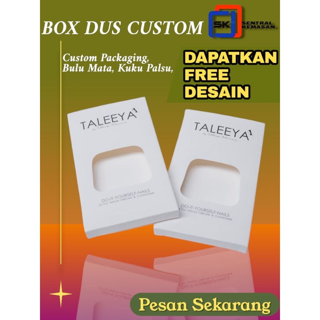 

Dus Box Bulu Mata Hotprint Cetak Merk Sendiri | Minimal Order 500 Pcs | Free Laminasi