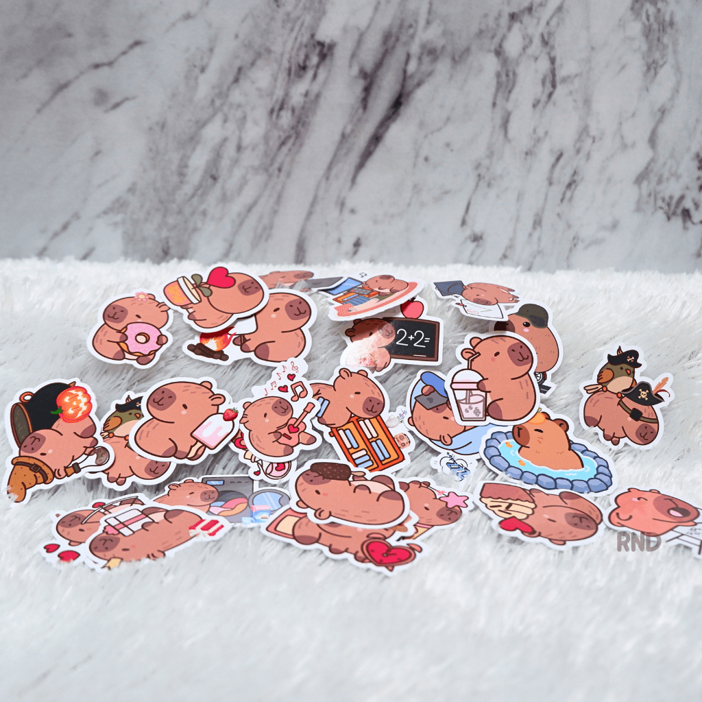 

Stiker Pack Capybara/Kapibara Lucu Imut