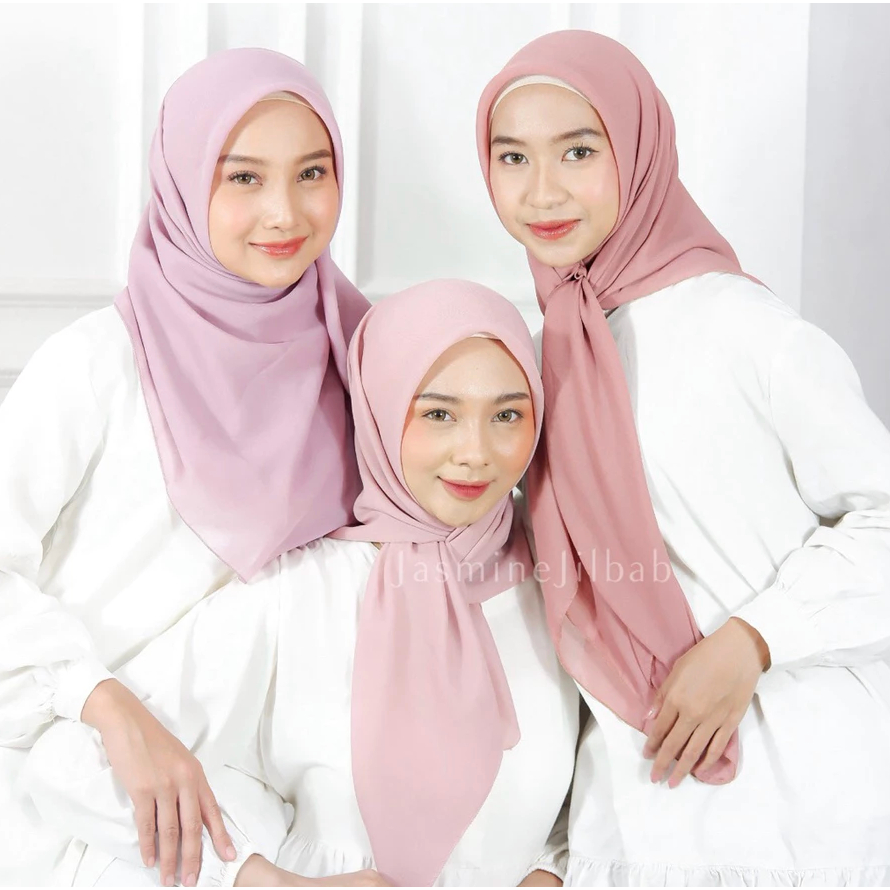 60 Warna Segiempat BELLA SQUARE Hijab Jilbab Polycotton Hycon Poton / Bella Square Premium