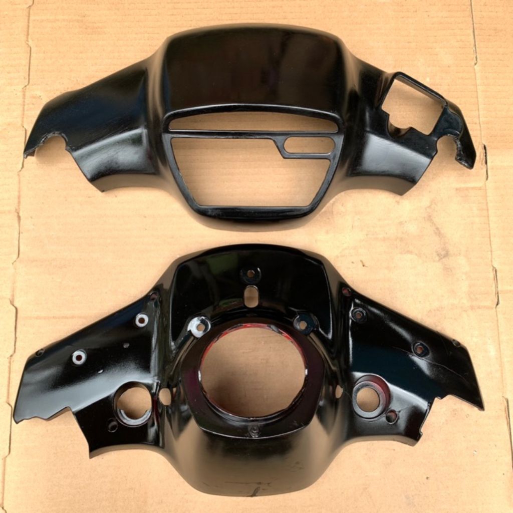 Batok atas + bawah Kawasaki kaze hitam glossy