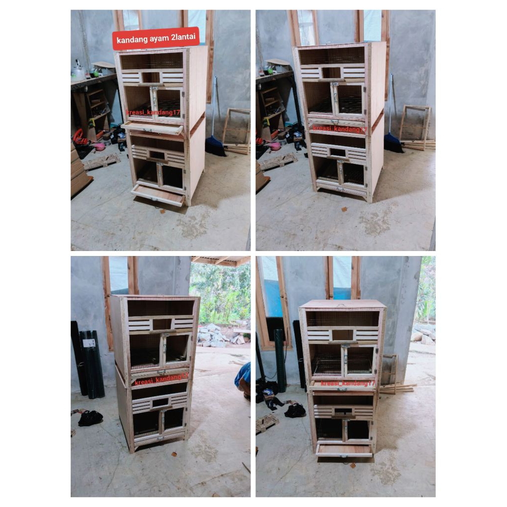 kandang ayam / kandang ayam hias minimalis 2 tingkat