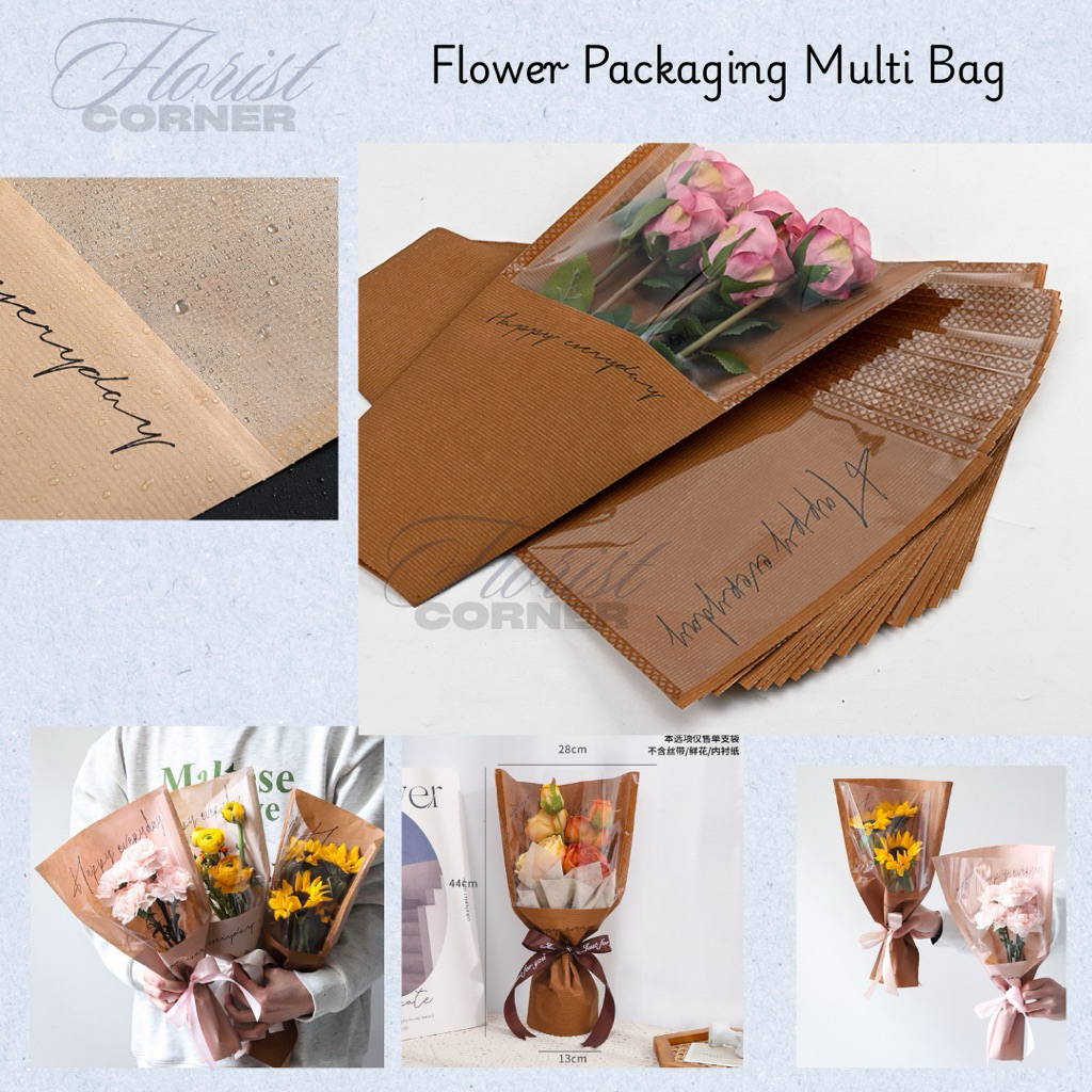 

Flower Packaging Multi Bag | Plastik Kertas Buket Bunga Premium Anti Air