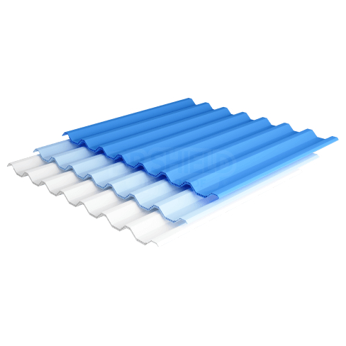 Atap (DOUBLE LAYER) Twin Wall RF 1065mm tebal 12mm UPVC DR.SHIELD