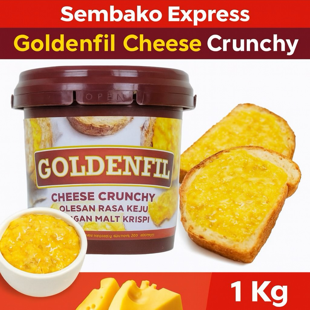 

Goldenfil Cheese Crunchy 1 Kg – Olesan Rasa Keju dengan Malt Krispi