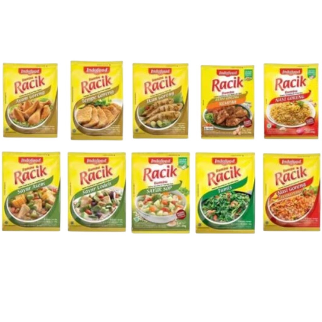 

Bumbu Racik 1 renceng ayam/ikan/tempe/sop/sayur asem indofood