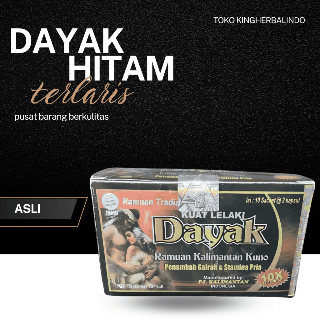 Dayak Kapsul Stamina Original: Obat Kuat Dayak 1 box ( 10 sect )
