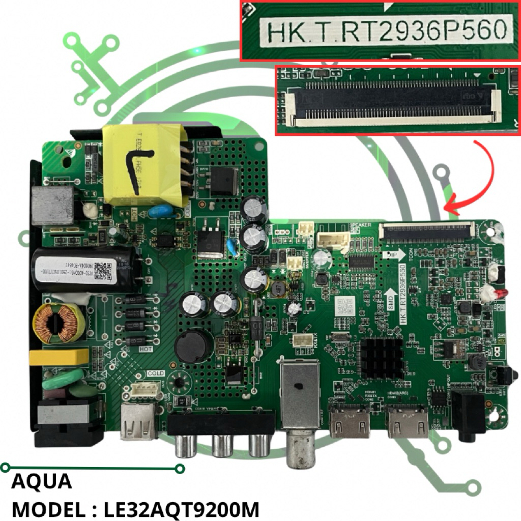 BARU NEW ORIGINAL MB MAINBOARD MOBO MESIN TV LED AQUA LE32AQT9200M LE32AQT9200 M LE 32AQT9200M 32AQT