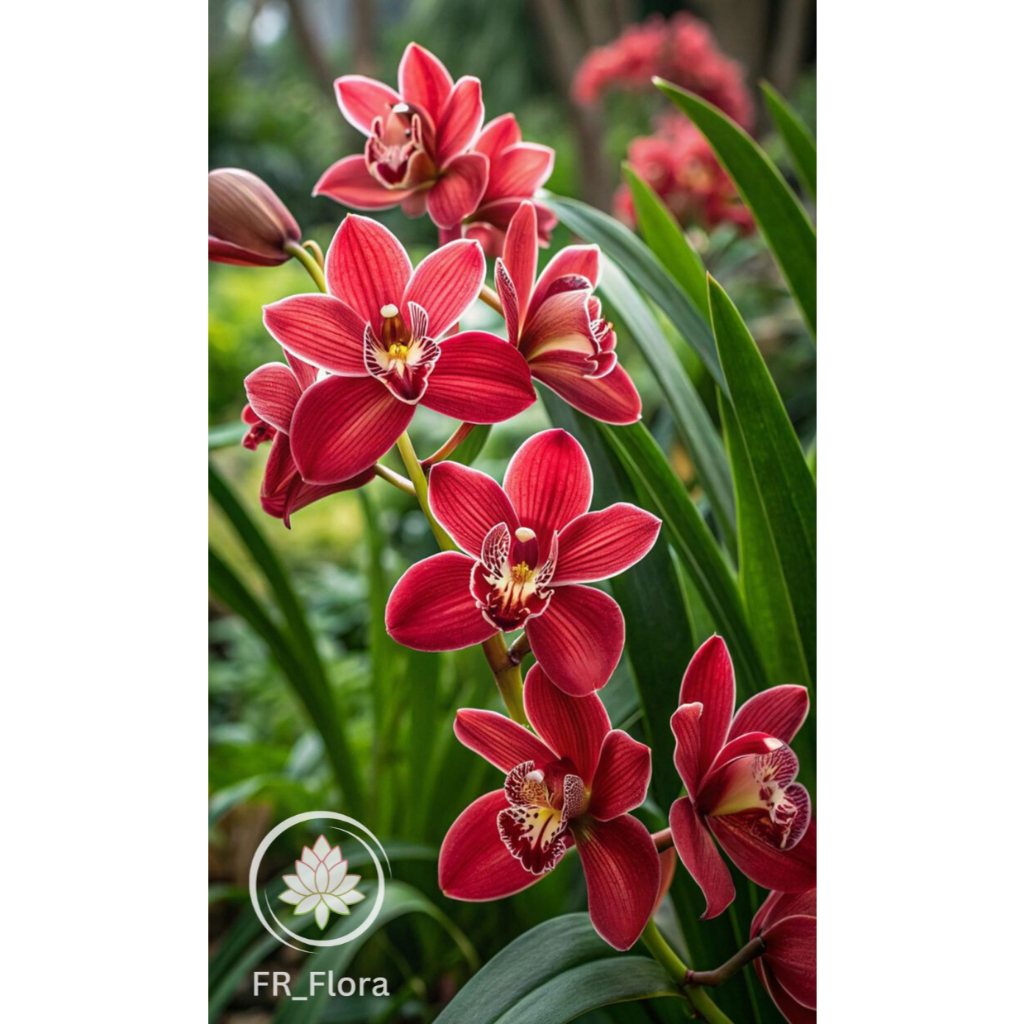 Anggrek Cymbidium Merah – Cymbidium Orchid Red (BIBIT)