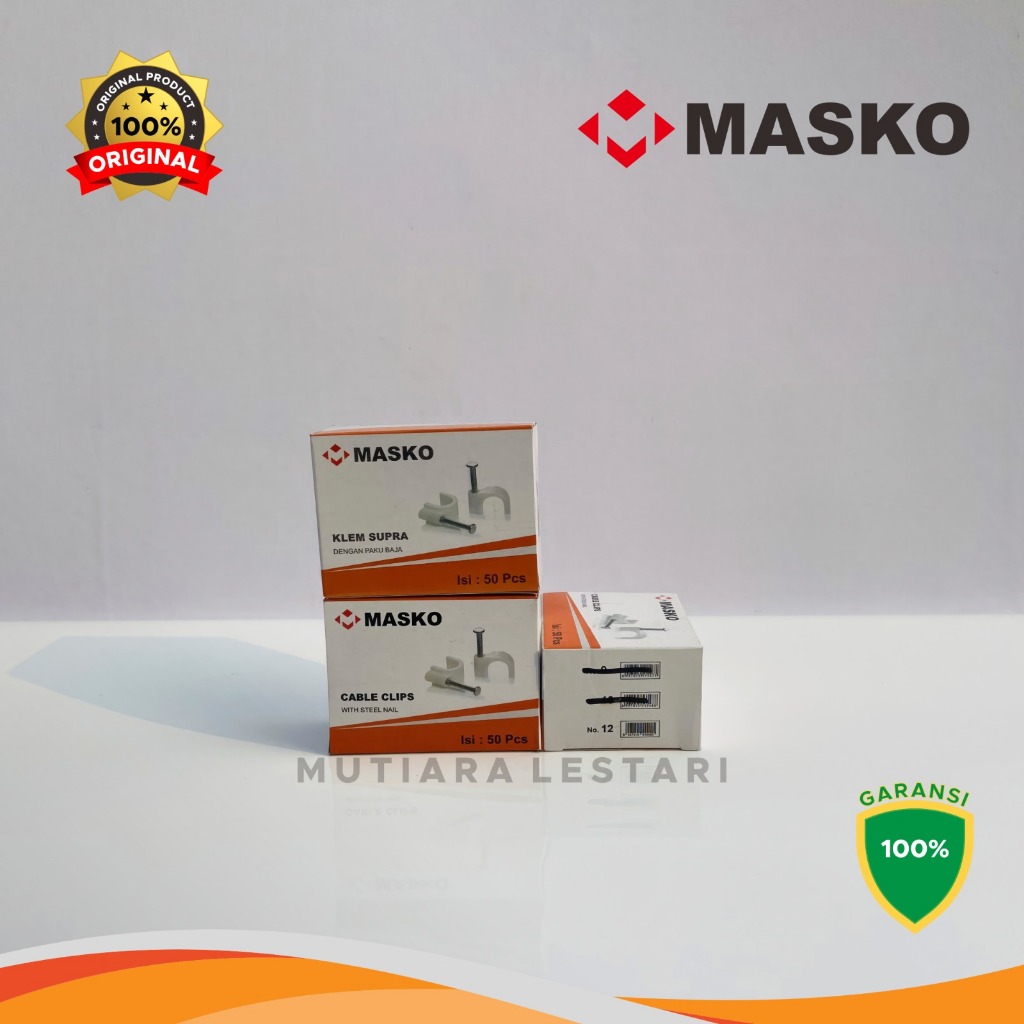 

Masko Cable Clips Isi: 50 Pcs ukuran 6 7 8 9 10 12 MM BERKUALITAS
