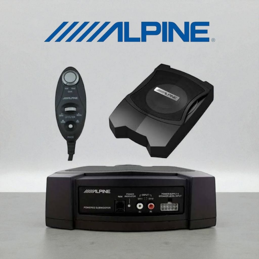 ALPINE PWE-T0800C Subwoofer Amplifier Speaker kolong mobil.