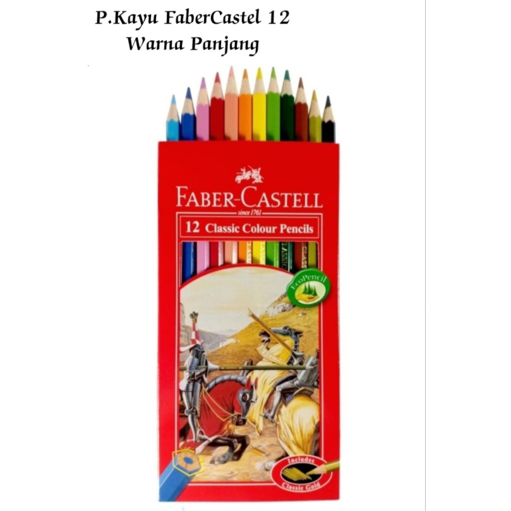 

Pensil Warna Kayu Fabercastell Classic Colour 12 Warna Panjang / Set