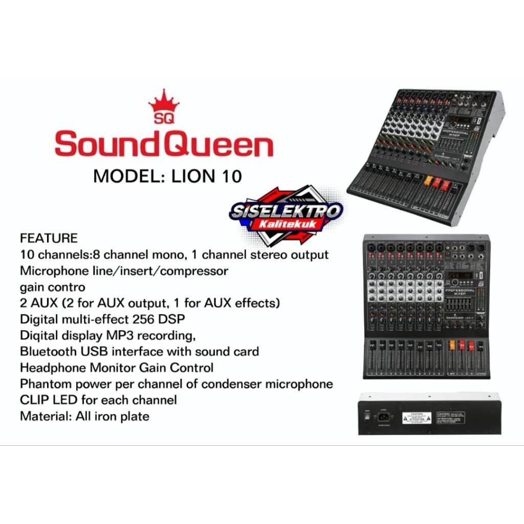 Mixer soundqueen lion 10 original soundqueen mixer