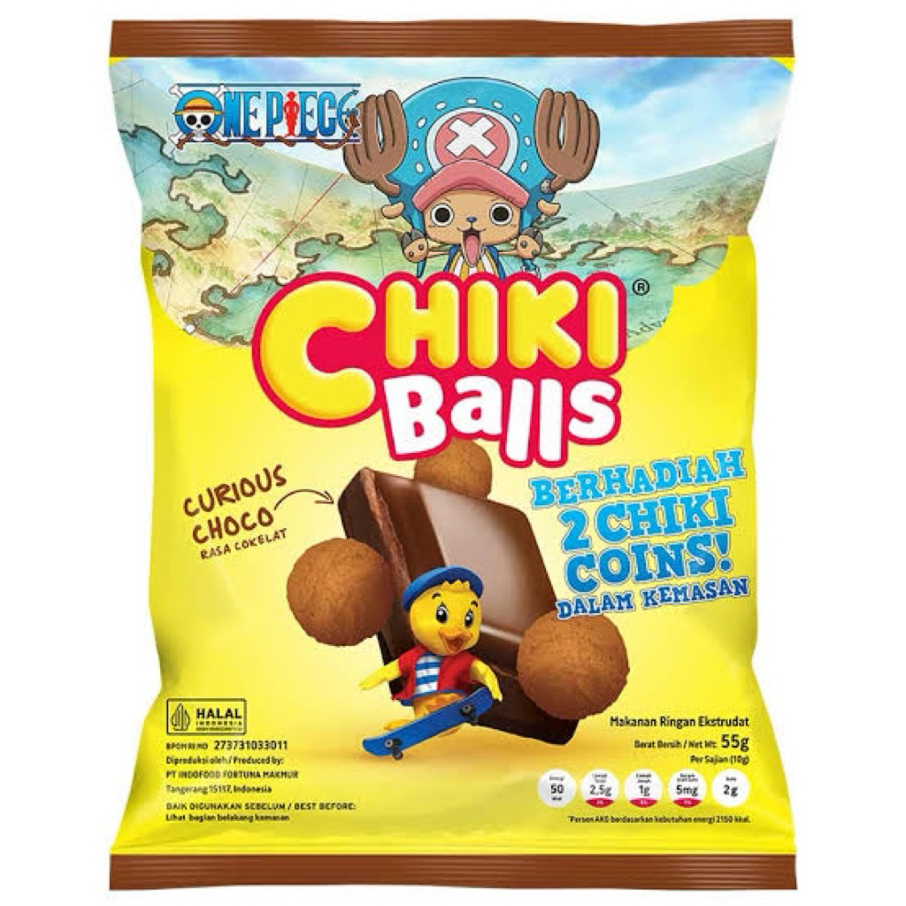 

Snack Chiki Balls Rasa coklat 55g & 200g