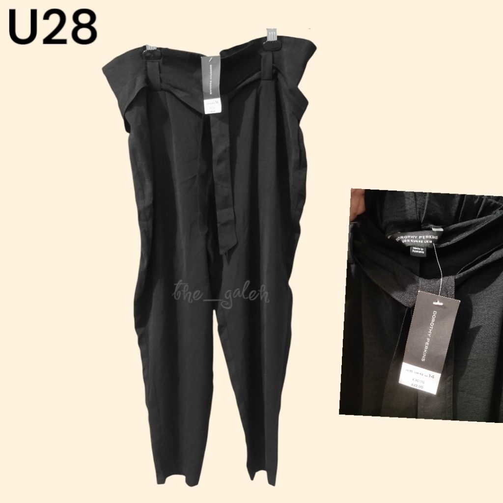U28 New Dorothy Perkins Celana Panjang Hitam Bagus Murah