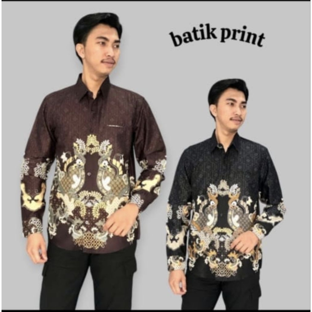 BATIK ERKAPE BAHAN KATUN TANGAN PANJANG