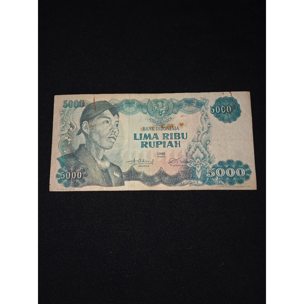 Uang kuno 5000 rupiah sudirman tahun 1968