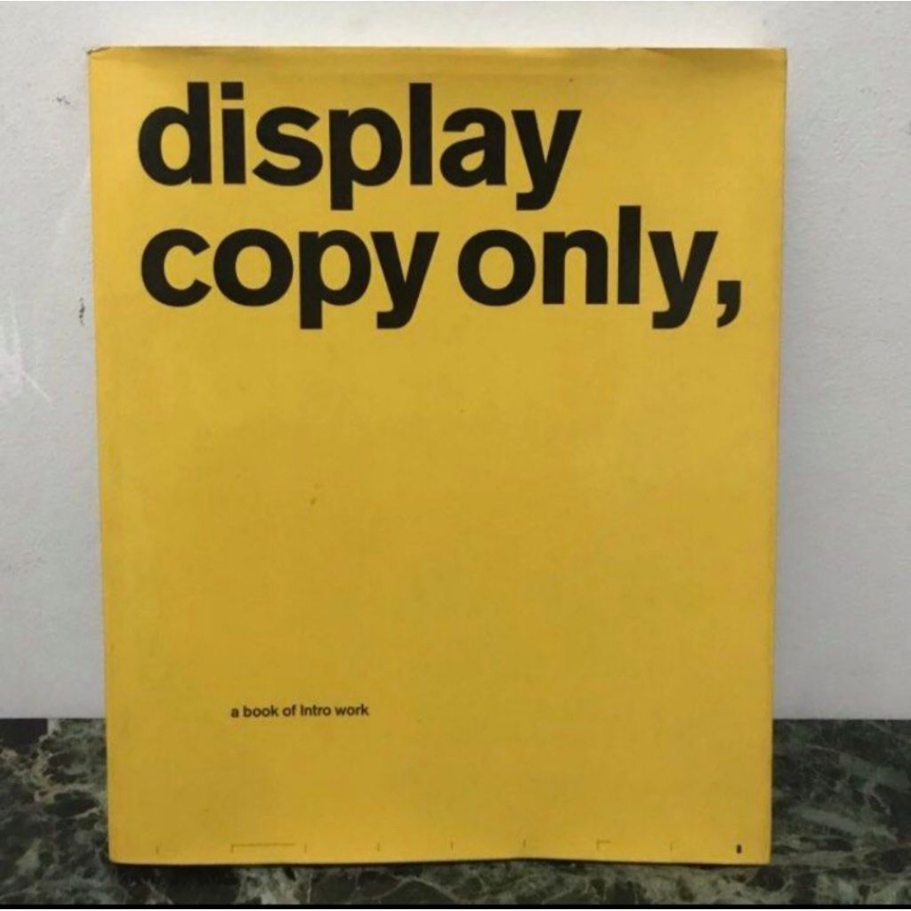 

display copy only
