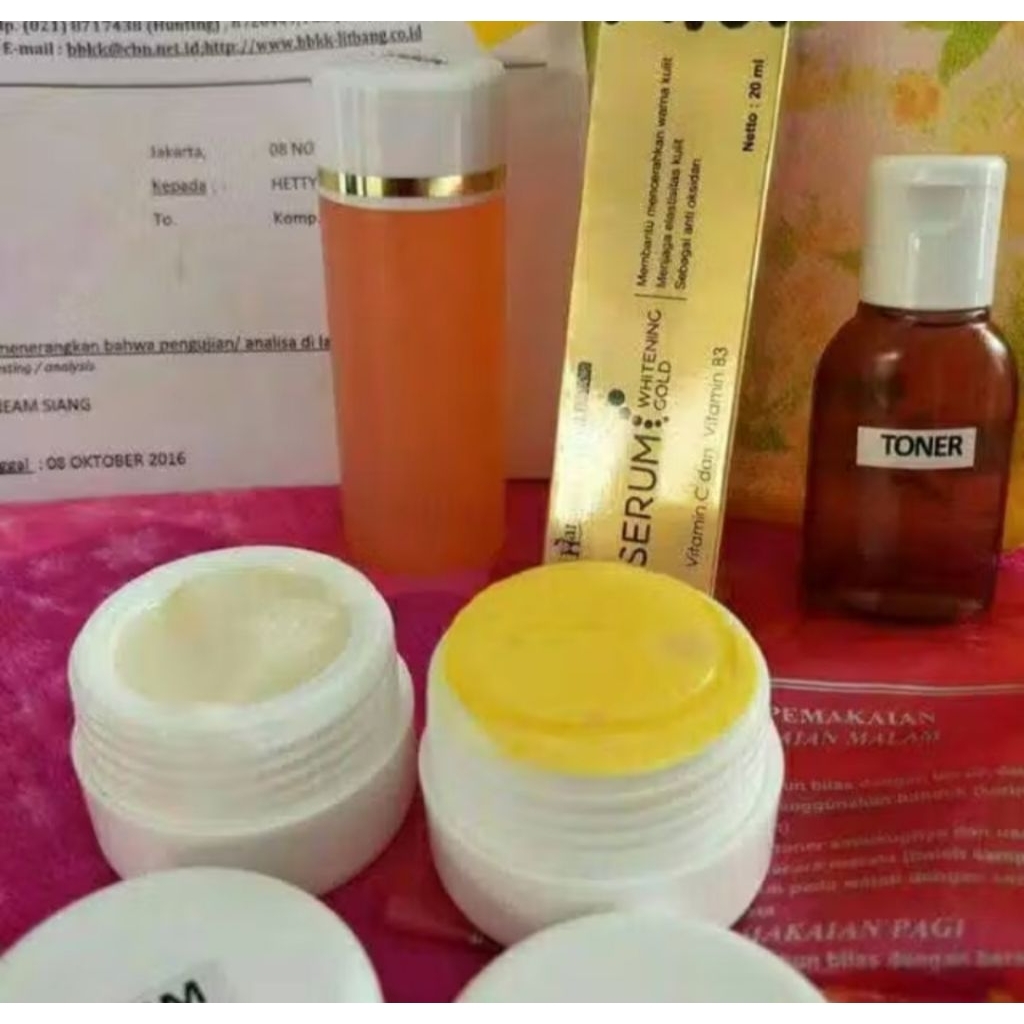 BISA COD --Paket Lengkap 15gram + Serum Hanasui Gold Original ( 1 Paket )