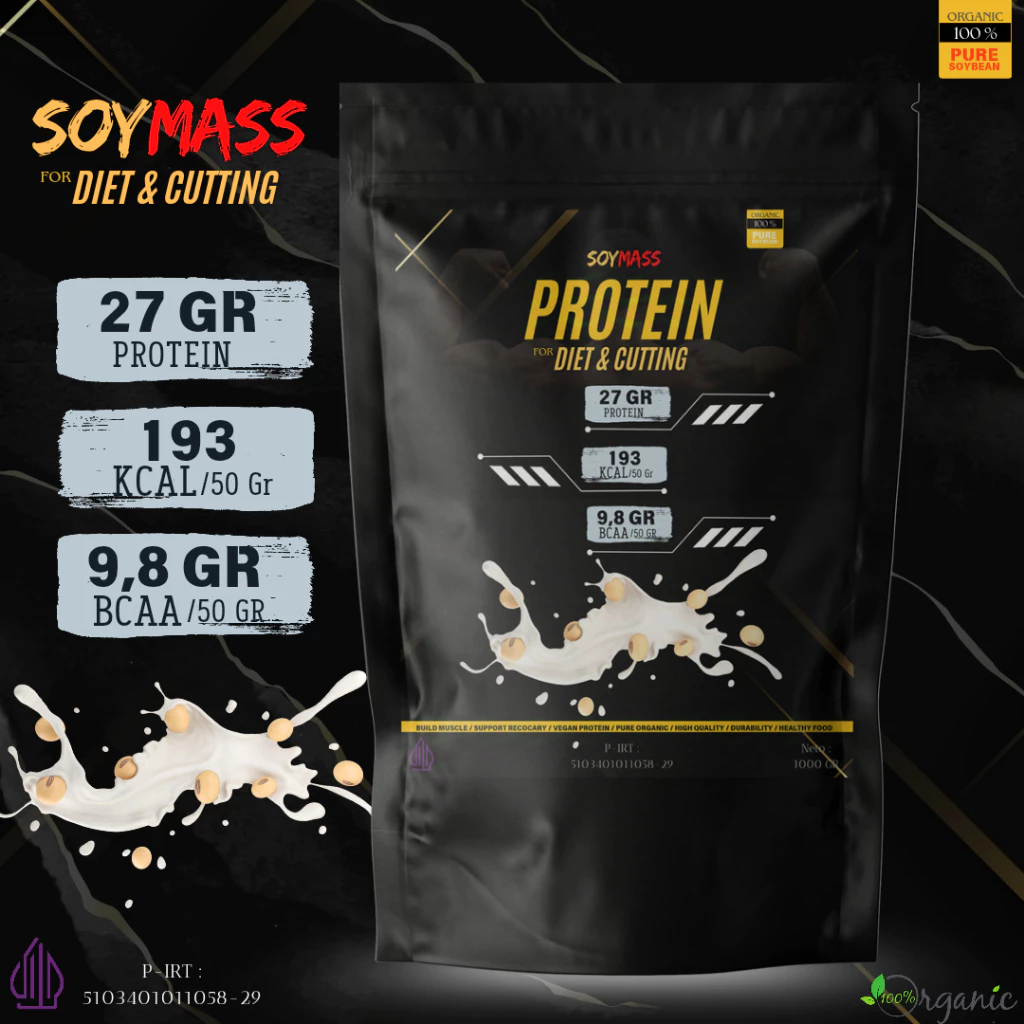 

Soymass Protein Diet & Cutting 27GR Protein - Susu Kedelai Bubuk Whey Tinggi Protein - Soymass