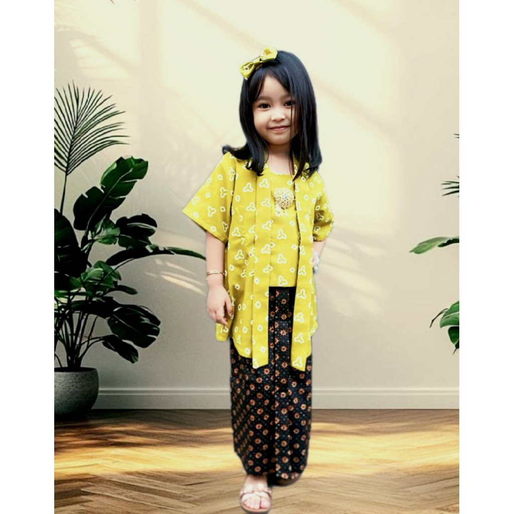 SET KEBAYA ANAK KUTUBARU JUMPUTAN LENGAN PENDEK ROK WIRU / kebaya anak perempuan / kebaya kutubaru /