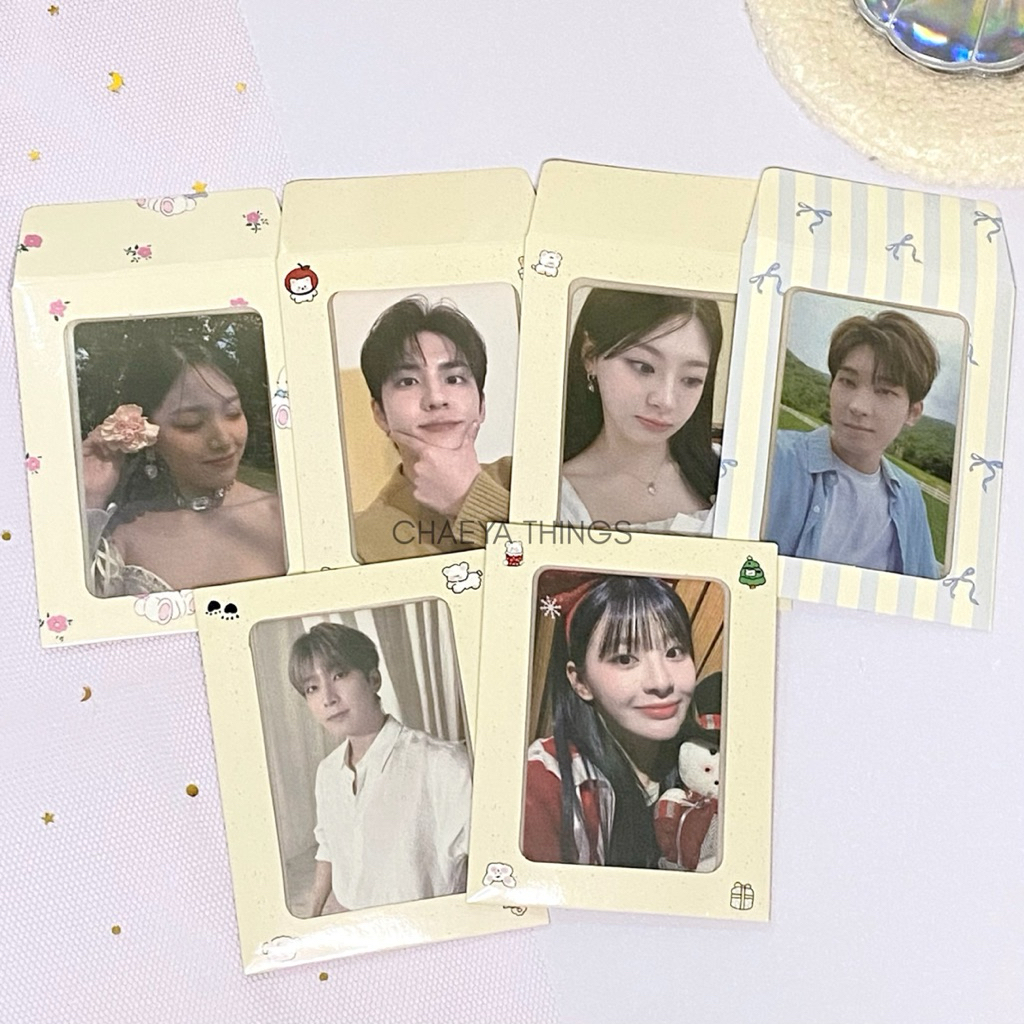 

chaeya things - yellow blue cute series transparent frame amplop packing alas aesthetic ala sellkor sellchin