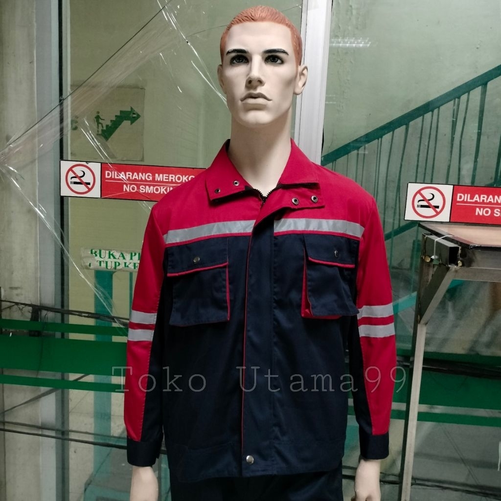 WEARPACK SAFETY MERAH NAVY WEARPACK KERJA MERAH DONGKER