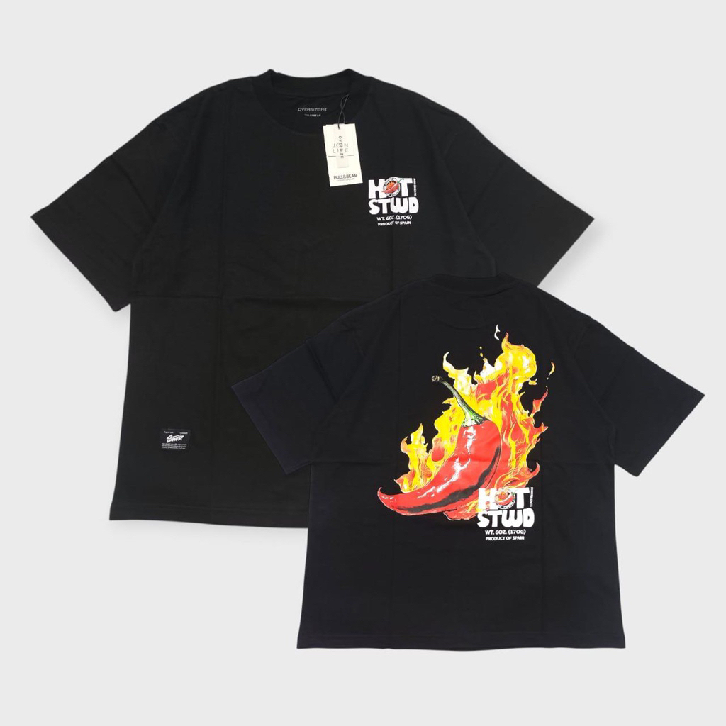 KAOS PULL&BEAR STWD Embroidered Chili MIROR 1:1 ORIGINAL COMBED 20S