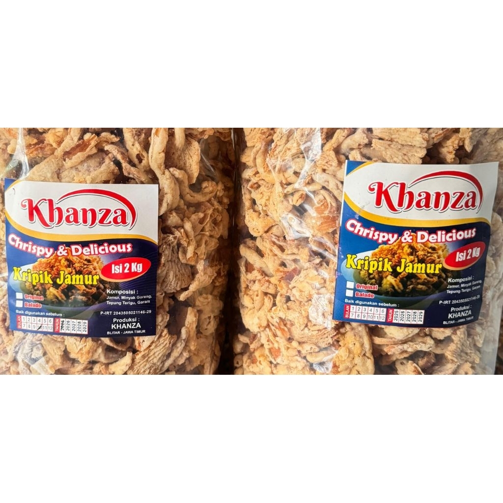 

Kripik jamur khanza 1 kg