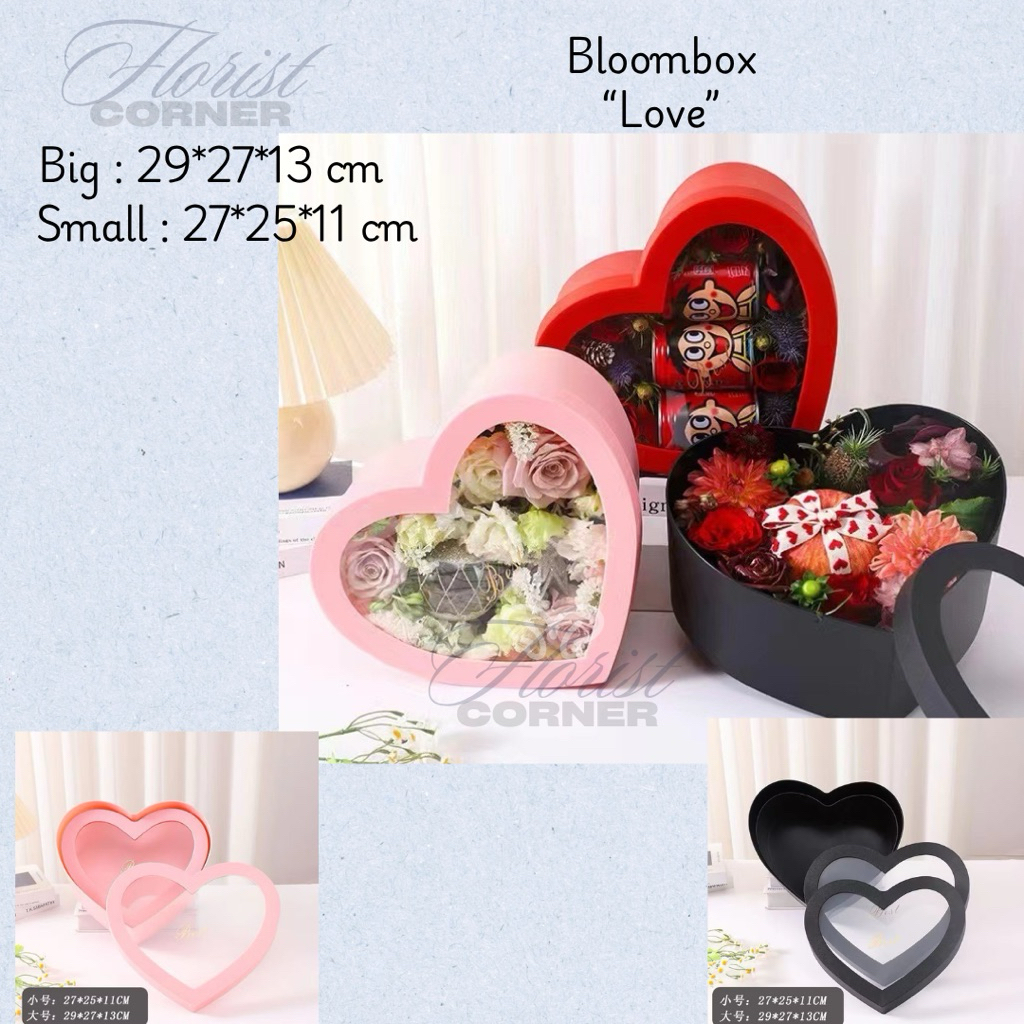

Bloombox Love Bentuk Hati | Kotak Bunga & Hampers Elegan untuk Hadiah Spesial