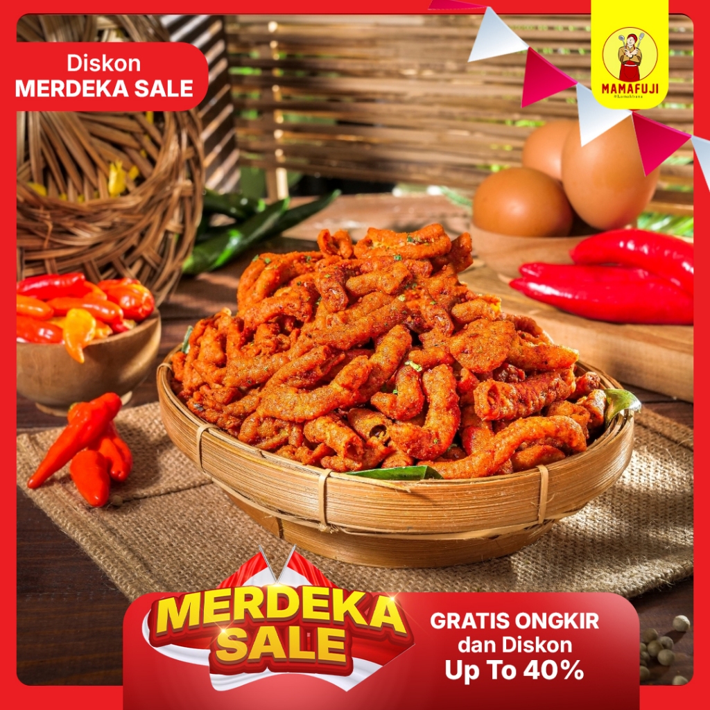 

[NEW LAUNCHING] Mamafuji - Usus Ayam Crispy Original / Pedas Daun Jeruk 1/2kg