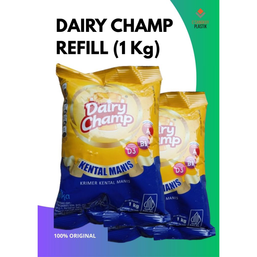 

Dairy Champ 1Kg Bag Krimer Kental Manis Refill